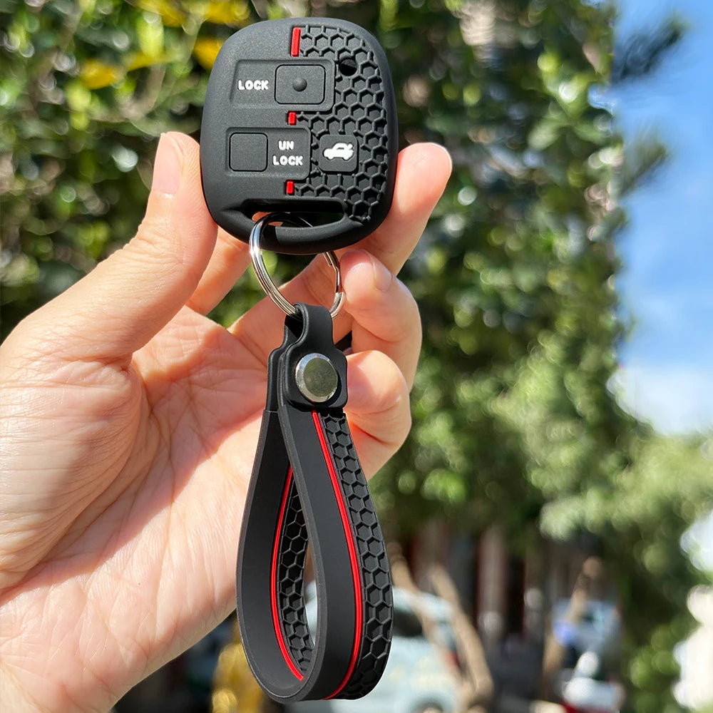 Keychain Fob Case For Toyota Avensis T25 Yaris Previa Camry 30 Corolla 9 Land Cruiser For Lexus RX300 Is200 Tlc100 Cover Caps