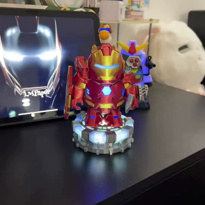 Cartoon Iron Capybara Hero Magnetic Mecha Armor Spider Man Capybara Doll Hand Made Creative Toy Collectible Action Figure Gift