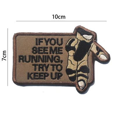 Outdoor Bag Accessories EOD English Pattern Embroidery + Reflective PVC Armband Morale Backpack Hook and Loop Patch