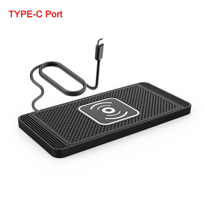 Car Wireless Charger Non-Slip Pad Silicone Fast Charging Wireless Charger for Car for IPhone 15 14 Xiaomi Huawei Samsung S23 S22