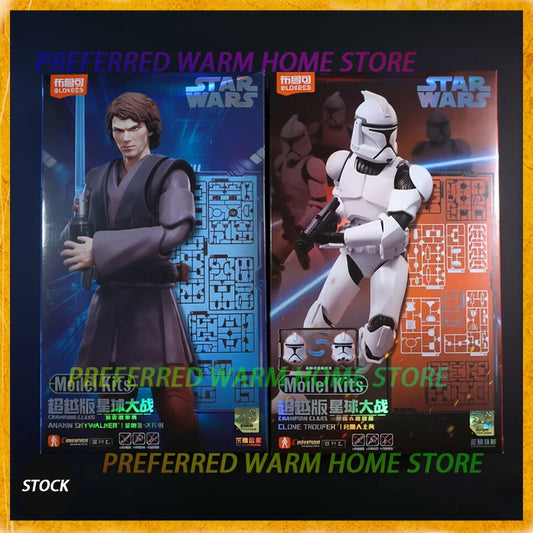 In Stock BLOKEES Anakin Skywalker Clone Trooper Star Wars: The Mandalorian and Grogu CHAMPION CLASS Assembled Toys Model Kits