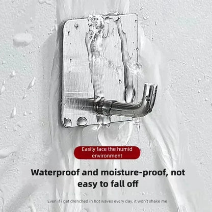 Heavy Duty Adhesive Towel Hook Stainless Steel Adhesive Hook Hanging Bathroom Kitchen Storage Holder Sticky Hooks Silver Hanger