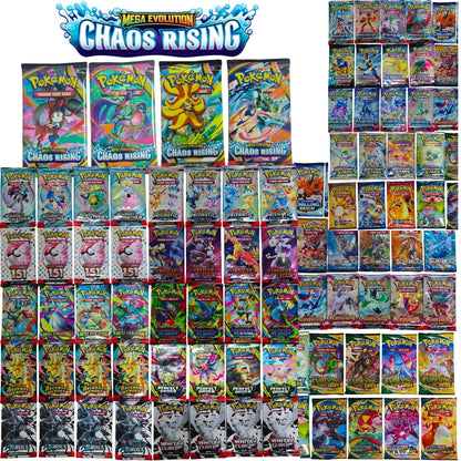 100PCS Pokémon TCG: Mega Evolution-Pitch Black Booster Display Box Prismatic 151 Evolutions English Battle Cards Game Cards