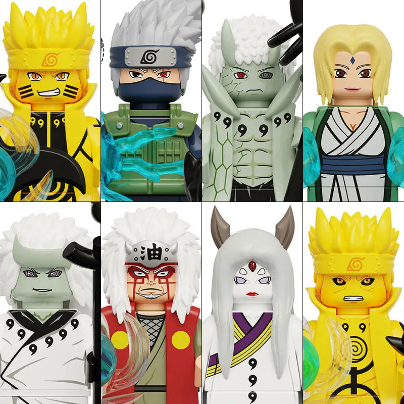 WM6152 Naruto Building Blocks Ootutuki Momoshiki Mitsuki Gaara Namikaze Minato Tobirama Action Figure Accessories For Kids