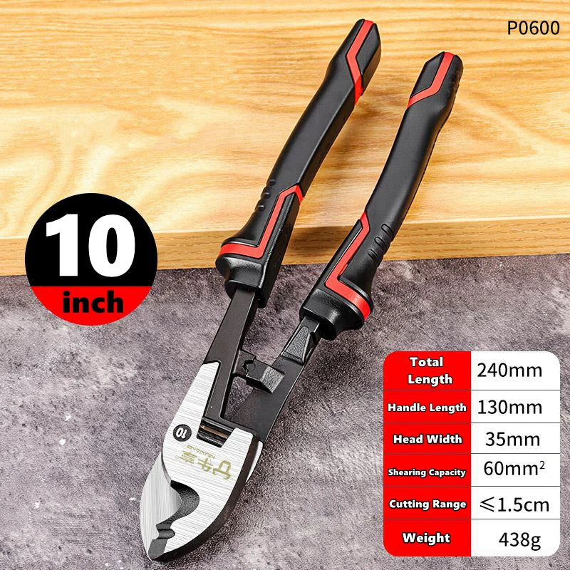 Multifunctional 6/8/10 inch Cable Cutter Electrician Professional Wire Cable Cutter Stripper Pliers Hand Tool Cable Scissors
