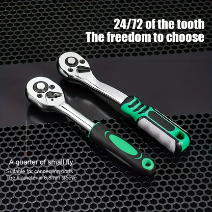 46pcs Set 1/4 Inch Drive Socket Ratchet Wrench Set, With Bit Socket Set Metric And Extension Bar For Auto Repairing