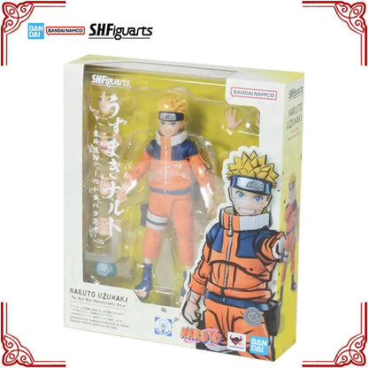 Genuine Bandai Naruto Model Kit SHF Naruto Uzumaki No.1 Most Unpredictable Ninja Anime Action Figure Collection Finished Model