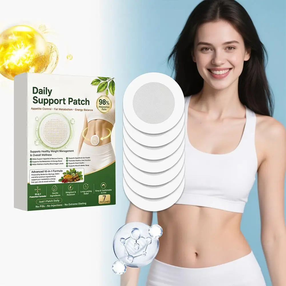 Berberine X NAD+ Weight Management Assistance Patch Weight Loss Slimming Belly Fat Burner Detox Sticker Nano Microneedle Patch