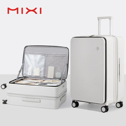Mixi Expandable Carry On Luggage PC Hard Shell Suitcase Top Opening Rolling Travel Suitcases with Spinner Wheels TSA Lock M9296
