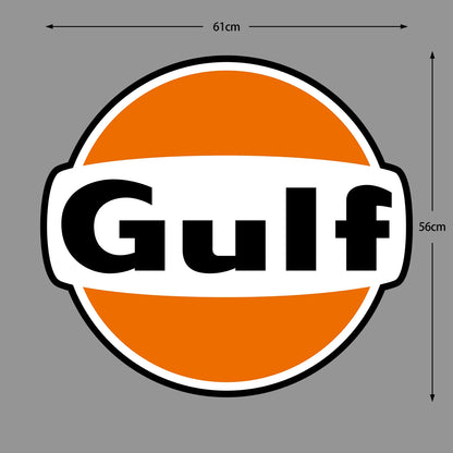 Car Sticker Gulf Vintage Style Truck Vinyl Decal Gasolin Petroleum Racing Gas Waterproof Decals PVC for Tesla 9-11 917 917LH 918