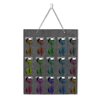 NEW Eyeglass Sunglasses Organizer Hanging Wall Glasses Holder Storage Display Pocket Mount Hanger On Wall High Quality