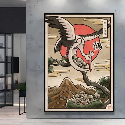 1pc frameless Canvas Paintings Retro Canvas Poster Prints Pokemon Gengar Blastoise Cartoon Character Picture Wall Art Home  Chil