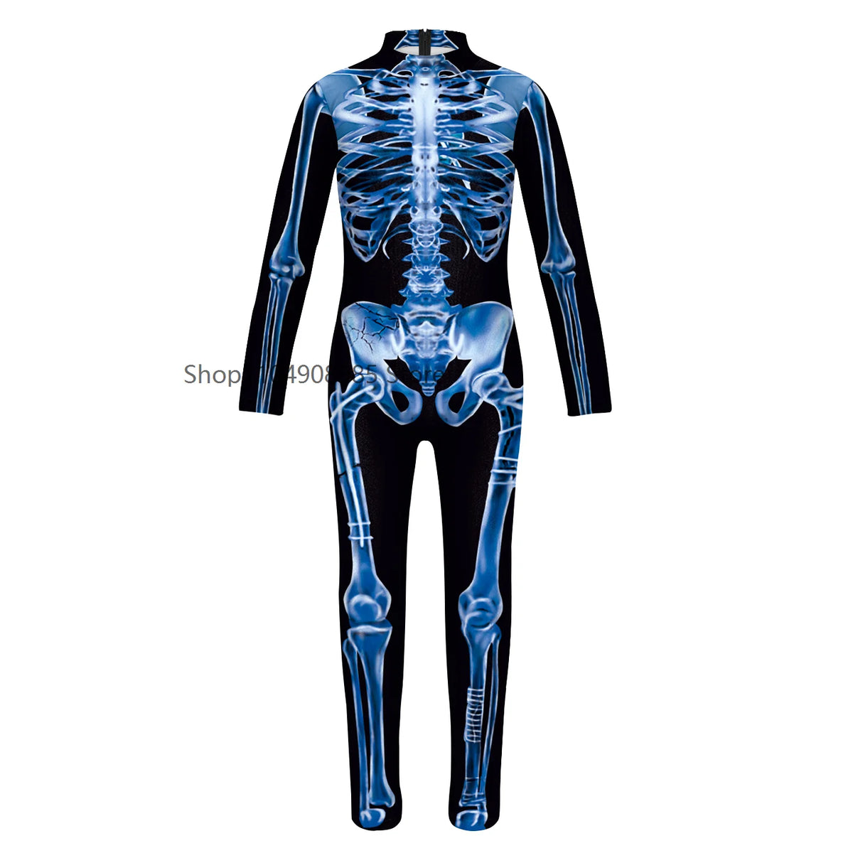 Halloween Cosplay Costume Zombies Skeleton Print Jumpsuit Boys Girls Zentai Suit Xmas Party Clothes Gifts Children Cartoon