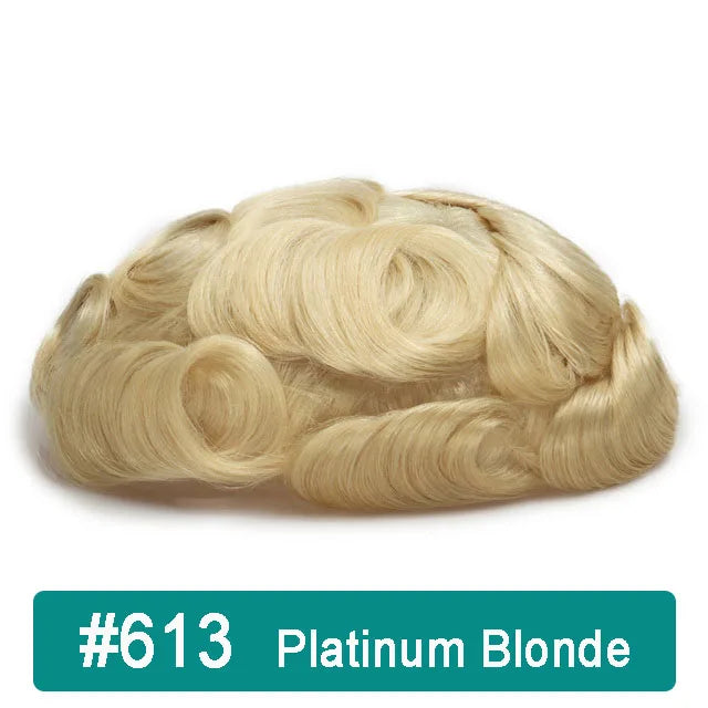 iLace Silk Base Men Toupee Swiss Lace Front 100% Human Hair Natural Hairline Male Capillary Prosthesis Wig Men Hair System