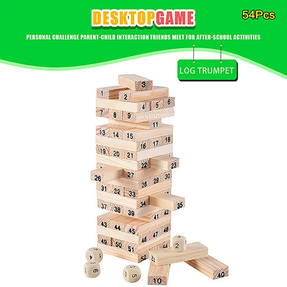 Solid Wood Puzzle Stacked High Stack Tower Drawing Block Children'S Parent-Child Interactive Board Game
