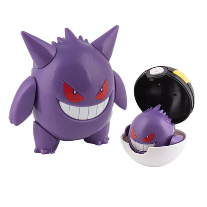 Pokemon Figure Dragonite Gengar Mew Snorlax Lapras Pokeball Elf Ball Deformation Toy Pikachu Monster Educational Doll Kids Gift
