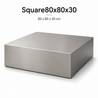Modern Stainless Steel Coffee Table Square Rectangular Minimalist Center Tea Table for Living Room Apartment Hotel Furniture