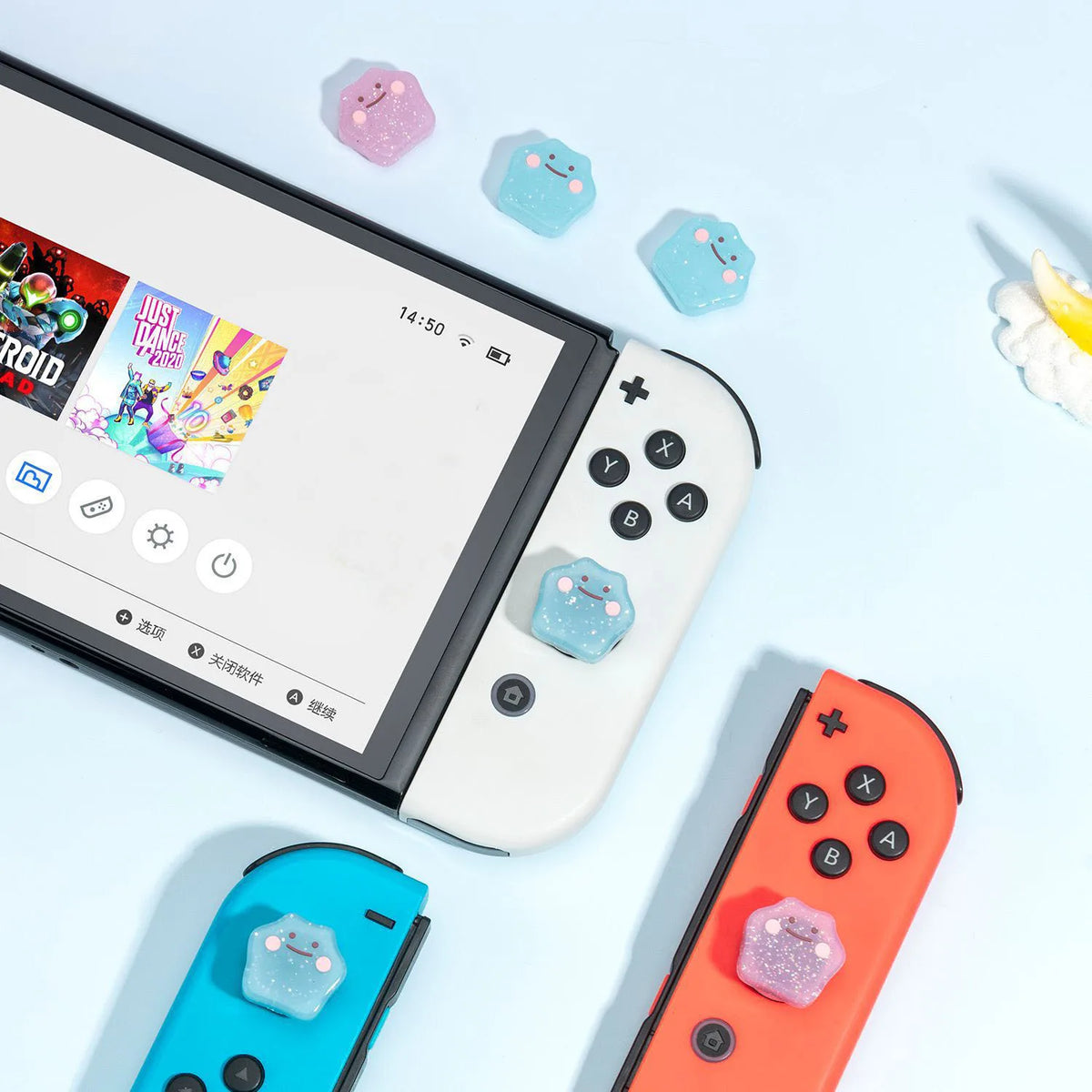 Silicone Rubber Thumb Stick Grip Cap Joystick Soft Cover For Nintendo Switch Oled NS Lite Joycon Controller Thumbstick