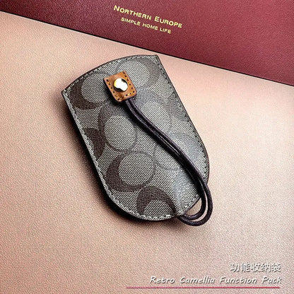 Fashion simple new men's and women's multi-function key bag Fashion retro car key bag remote control storage bag