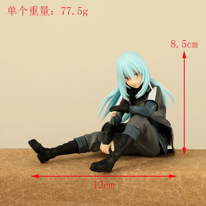 8.5CM Anime Tensei Shitara Slime Datta Ken Rimuru Tempest Figure 1/7 Sitting Model Shuna Shion Toy Doll Aciton Figure PVC
