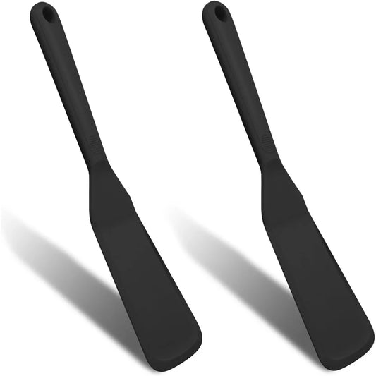 1Pcs Silicone Thin Spatula Heat Resistant Cooking Spatula Omelette Pancake Spatula for Cooking Steaks Eggs Nonstick Cookware