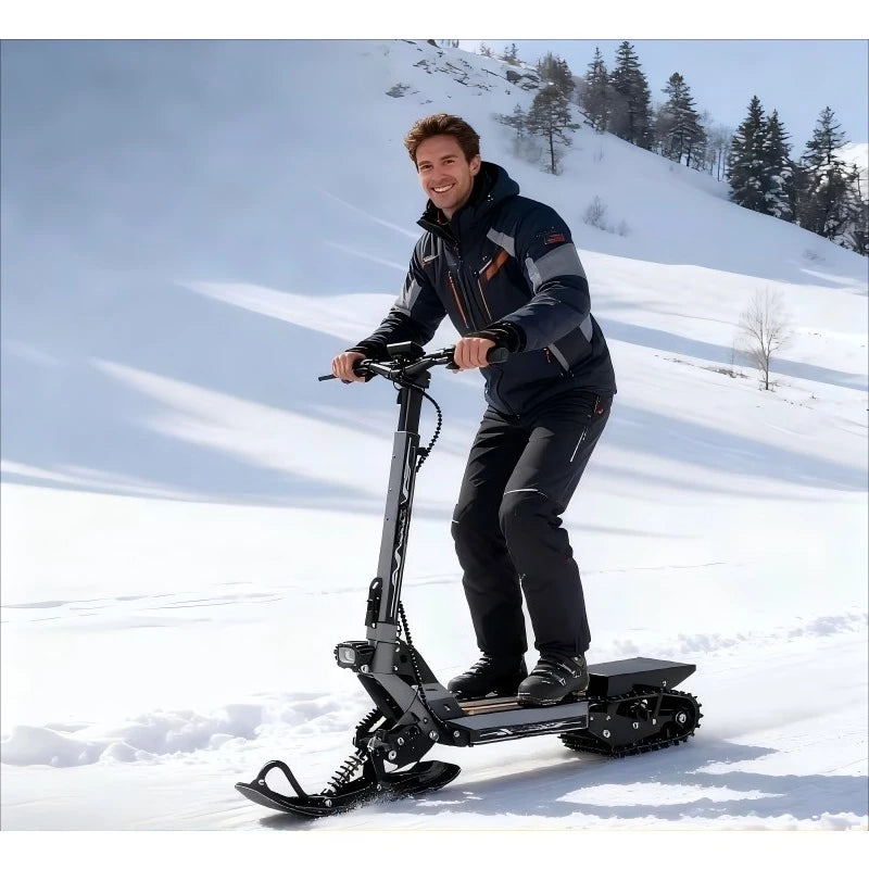 Foldable Track Sled Electric Scooter All Terrain Snow Vehicle For Outdoor Winter Adventure Off‑Road Travel Sport Transportation