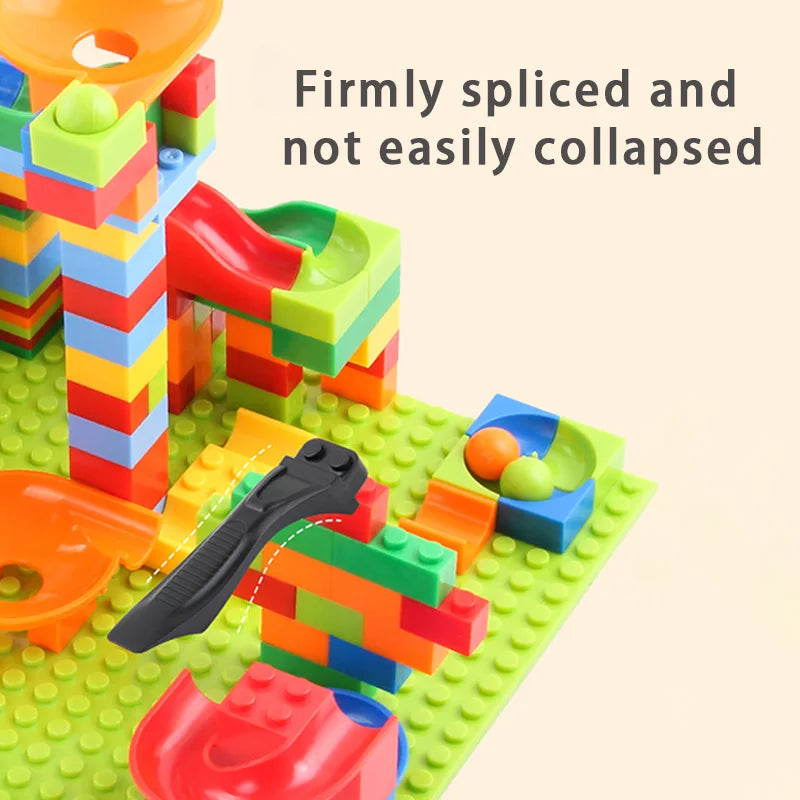 Building block rolling ball slide children's playground puzzle assembly parent-child interactive track building block toys