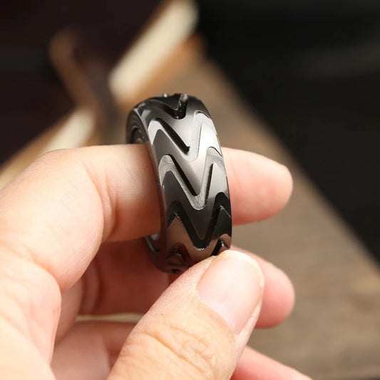 Ratchet Wheel Fidget Ring Mechanical Fidget Ratchet Ring Fidget Slider Adult EDC Fidget Toys ADHD Stress Relief Toys Adult Gift