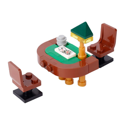 MOC City Supermarket Shop Store Building Blocks Street View Drink Food Vegetable Food Accessories Dessert Blocks Printed Bricks