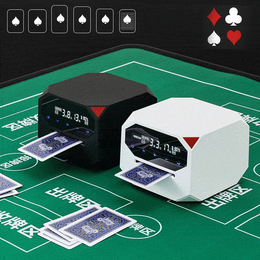 Electric Automatic Card Dealing Machine 360 Degree Rotating Poker Playing Cards Dispenser Device Auto Dealer Games Poker Tool