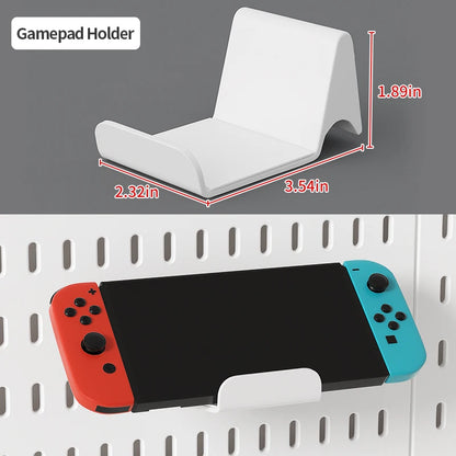 Nordic-Style Display Shelf Background Wall Storage Board: Simple Drilled Room Creative Wall Storage Pegboard Wall Combination