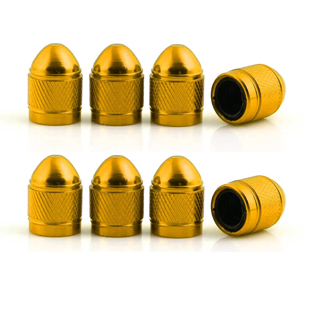8PCS Tire Wheel Caps Metal Tyre Air Stem Dust Nipple Caps with Plastic Liner Corrosion Resistant Leak-Proof Cars and Motorcycles