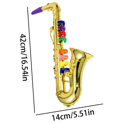 Playable Toy Saxophone Kids Musical Instrument Lightweight Educational Sax for Boys Girls Birthday Party School Performance Gift
