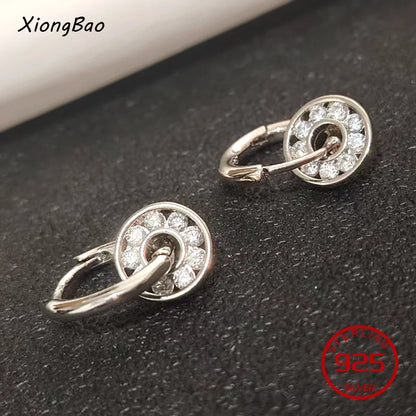 925 Sterling Silver Geometry Asymmetric Earring for Women Girl Simple Office Jewelry Gift Dropshipping