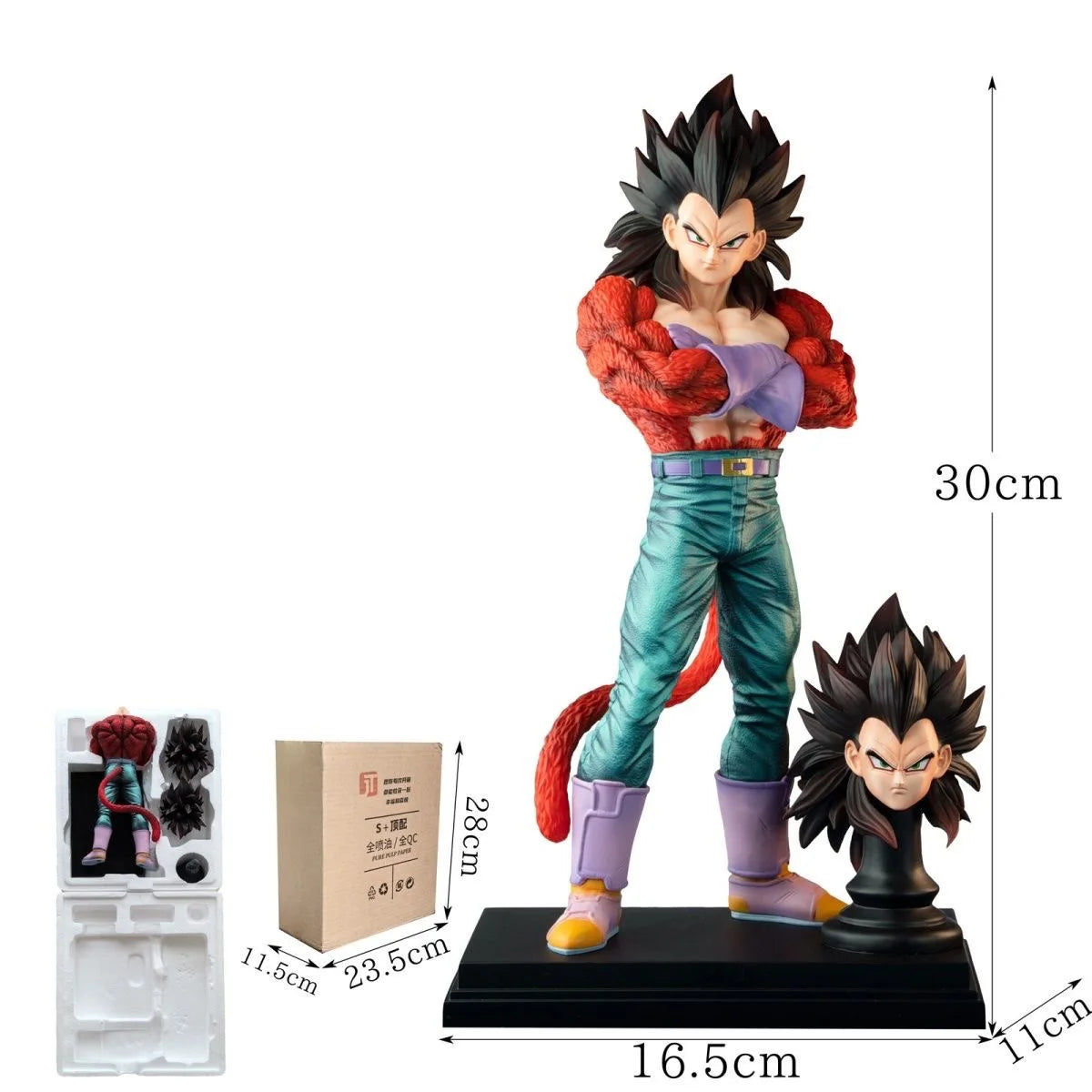 Dragon Ball Super Saiyan 4 Vegeta Figure Ssj4 Vegeta Action Figures Goku Pvc Statue Collection Model Toys Gifts