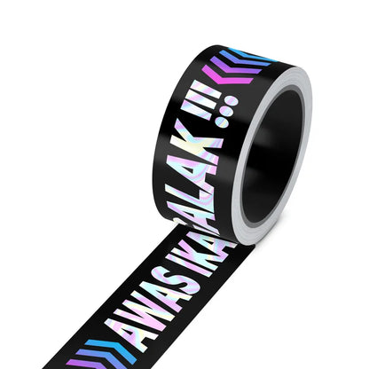 Little Yellow Cute Roll-packed Cartoon Waterproof PVC Sticker Tape Long Warning Trendy Brand Sticker 5 Meters Per Roll