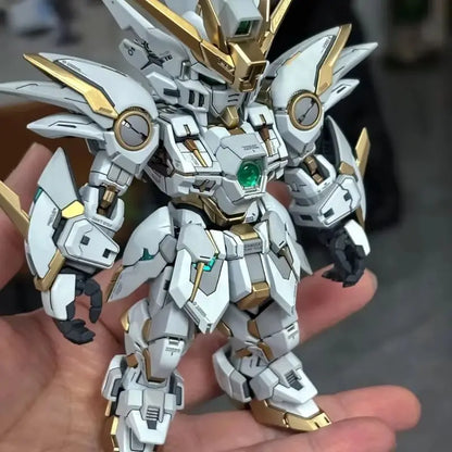 Mgsd Wing Zero Ew Snow White Version Angel Feather Drop Mech Assembly Model Kit Action Figure Decoration Doll Boy Toy Gift