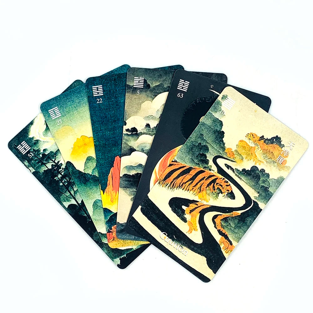 New Oracle Cards I-Ching Cards Game A 64 Cards Of Chinese Landscape Beauty, Showcasing China, Understanding China Cards