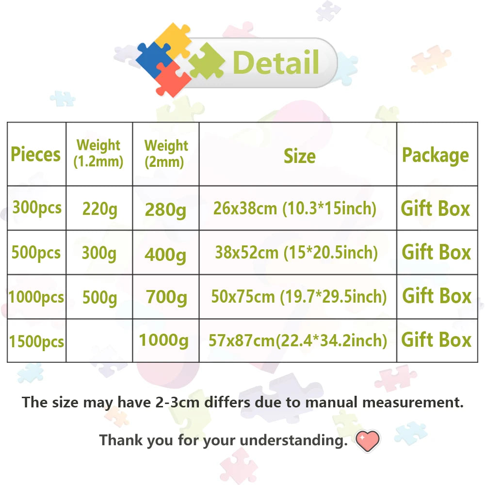 One Piece Jigsaw Puzzles 1000 Pieces for Adults Wooden Puzzle Brain Teaser Educational Toys Kids Fun Table Board Game Home Decor