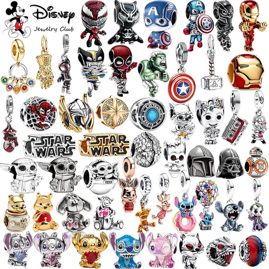 New Hot Toys Star Wars Marvel Disney Charm Beads Pendant Fit Original Silver Bracelet Necklace Beads For Diy Jewelry Women Gift