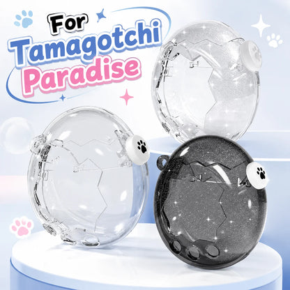For Tamagotchi Paradise Clear PC Protective Case And Button Cap Electronic Pet Machine Full Cover Shell