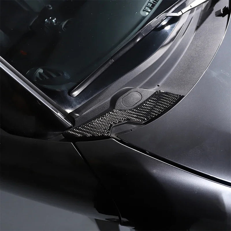For Mazda MX-5 2016-2023 Soft Carbon Fiber Car Front Windshield Glass Both Sides Trim Cover Sticker Car Protection Accessories