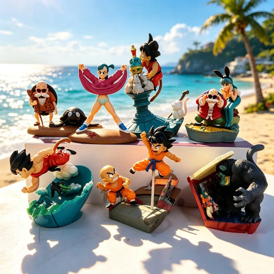 7-8cm Anime Dragon Ball Z Figure Master Roshi Bulma krillin Goku Action Figures Pvc Collection Model Toys for Gifts