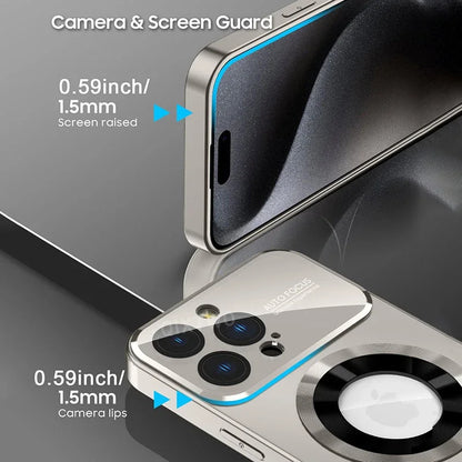 AG Matte Lens Glass Protect Magnetic Case For iPhone 17 16 11 12 13 14 Plus 15 Pro Max Air Phone Magsafe Wireless Charge Cover