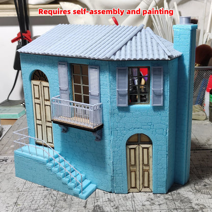 1/35 Scale Model Kit Self‑Assembly Miniature Architectural Building European Tuscan Country House Architecture Diorama Scenery