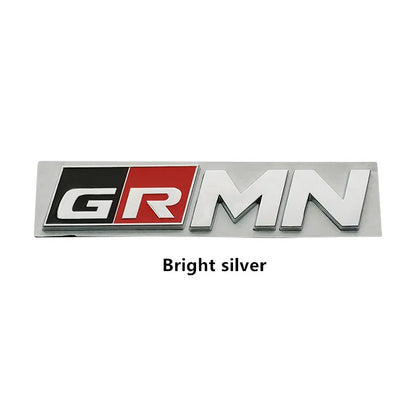 Metal GR SPORT GR MN Racing Car Badge Emblem Decoration Sticker For Toyota Vitz Prius PHV HARRIER MARK X Voxy Noah