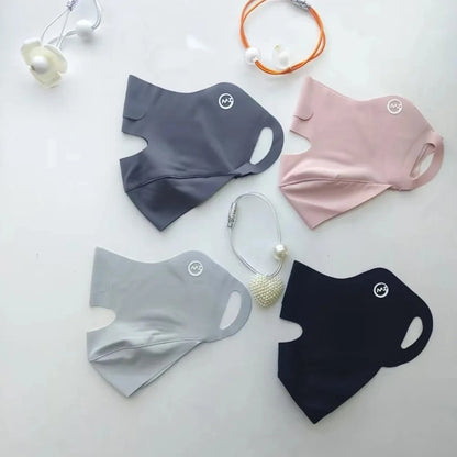 New Breathable Ice Silk Mask Washable Anti-UV Riding Face Mask Dustproof Anti-sun Mask Gift
