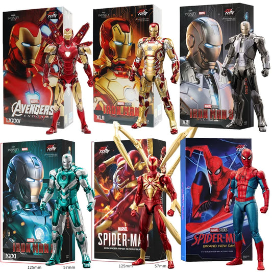 Marvel ZD Toys Iron Man MK3 MK4 MK85 MK42 MK18 Figure Marvel Spider-Man PS4 Iron Spider Action Figure Collections Gift