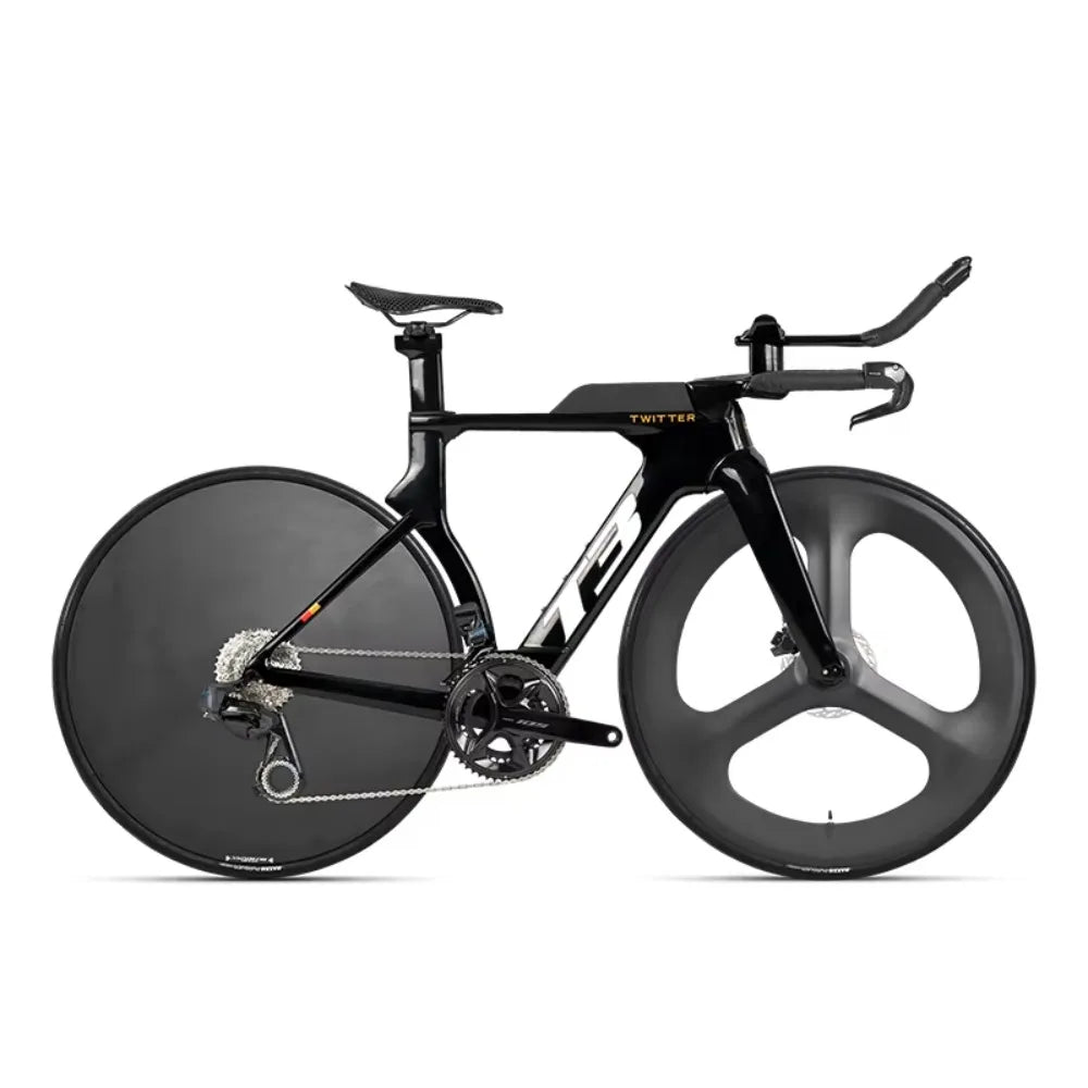 TT Bicycle Disc Brake Time Trial Triathlon Complete Bike T3 Carbon Fiber Wheelset 24 Speed ETap AXS-12S Lightweight Full