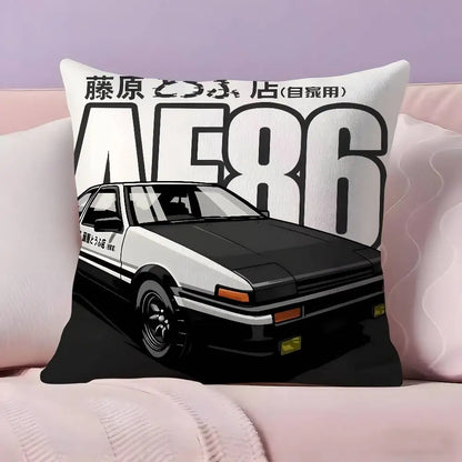 Classic retro car AE86 Pillow Case Pillowcase Ultra Soft Skin Friendly Fabric Cloud Like Comfort & Concealed Zipper